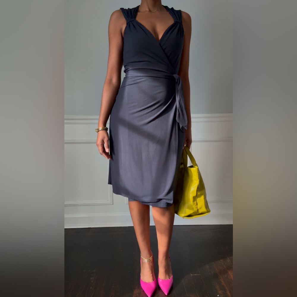 George Stretch Sleeveless Wrap Dress